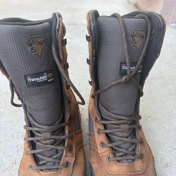 Men's Herman Survivors Brown Leather Round Safety Toe Work Boots Size 9 Wide - Picture 14 of 14